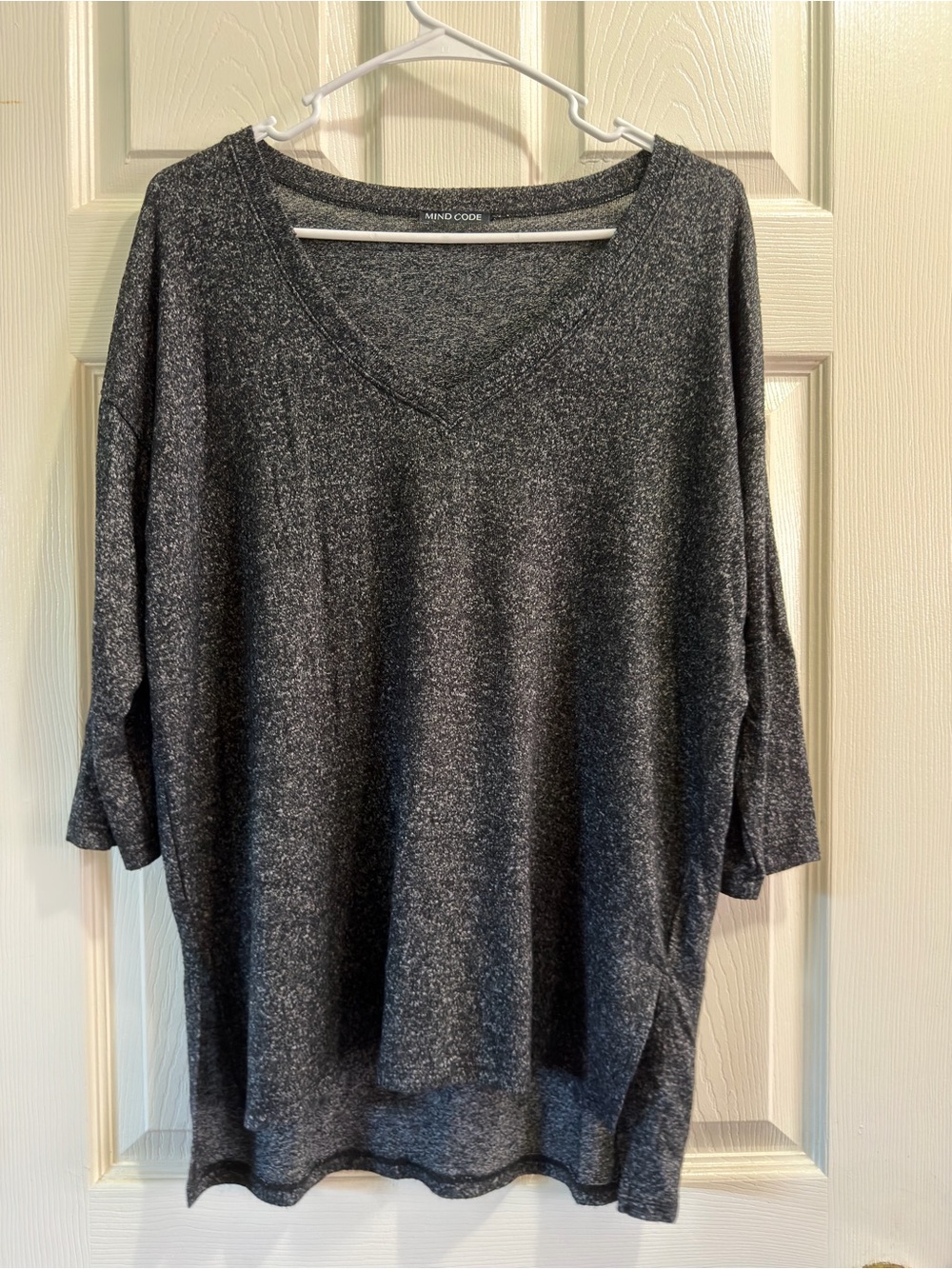 MIND CODE Charcoal V-Neck Women's top